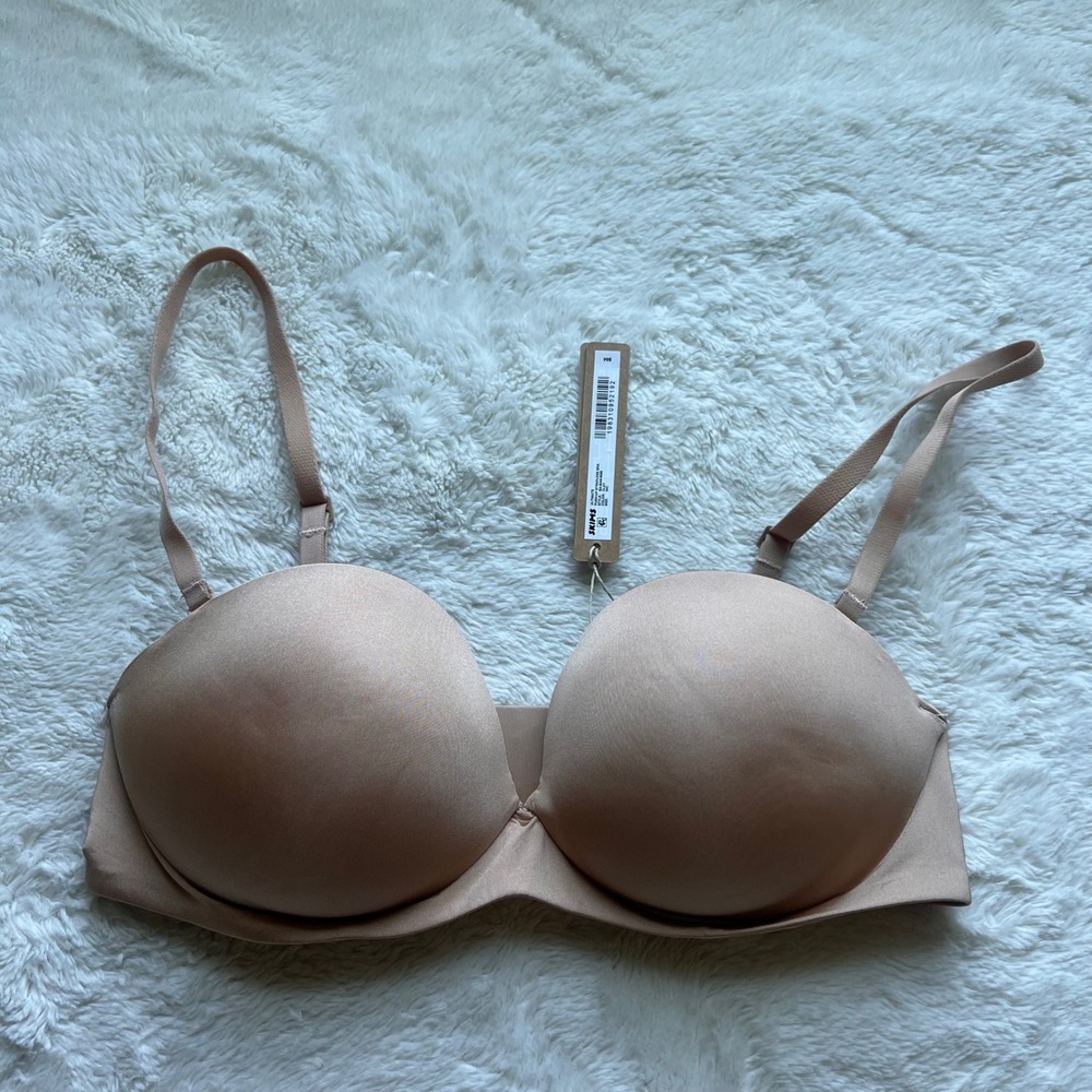 SKIMS Ultimate Push-Up Strapless Bra Clay 34C BA-BAN-9056 NWT Supportive Comfort
